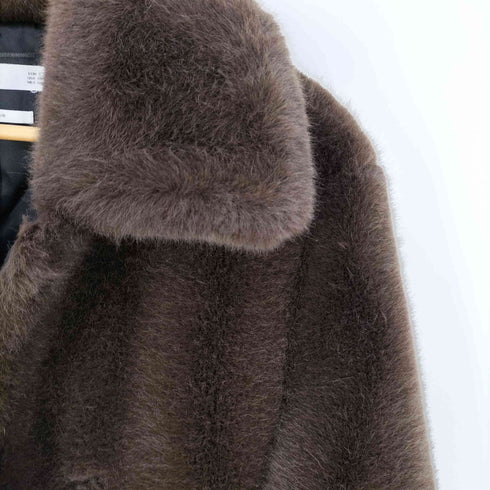 マンゴー MNG CASUAL FAUX FUR フェイクファー ボタンレスコート レディース  EUR:S / USA:XS